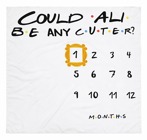 بطانية الأشهر مع اسم المولود